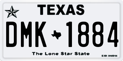 TX license plate DMK1884
