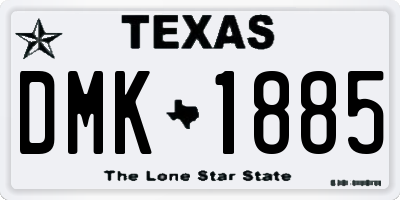 TX license plate DMK1885