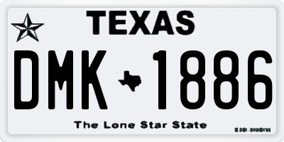 TX license plate DMK1886