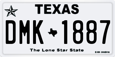TX license plate DMK1887