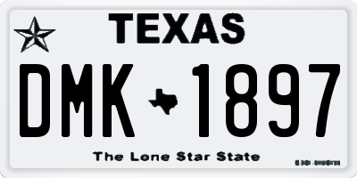 TX license plate DMK1897
