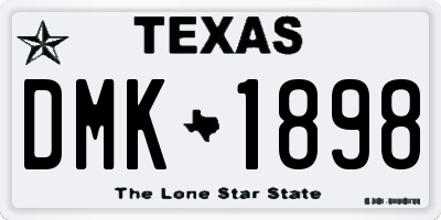 TX license plate DMK1898