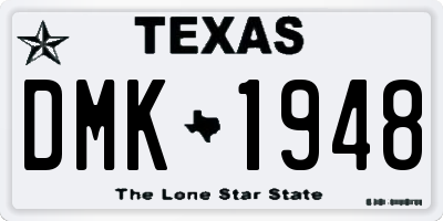 TX license plate DMK1948