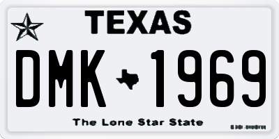 TX license plate DMK1969