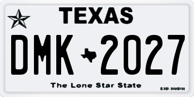 TX license plate DMK2027