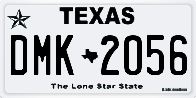 TX license plate DMK2056