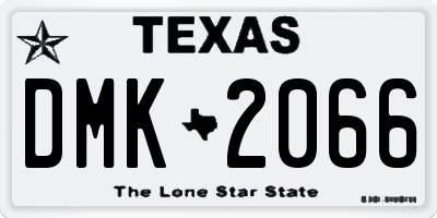 TX license plate DMK2066