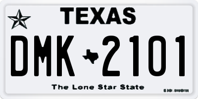 TX license plate DMK2101