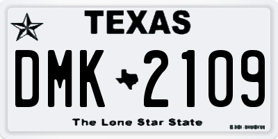 TX license plate DMK2109