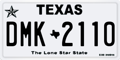 TX license plate DMK2110