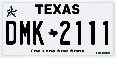 TX license plate DMK2111