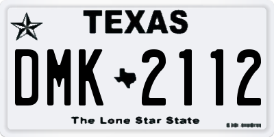 TX license plate DMK2112