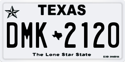 TX license plate DMK2120