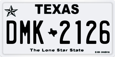 TX license plate DMK2126