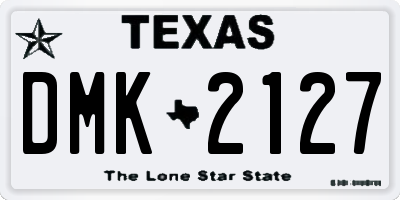 TX license plate DMK2127