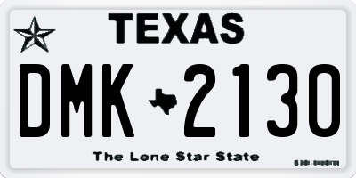 TX license plate DMK2130
