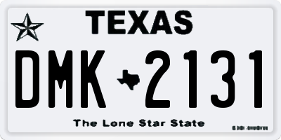 TX license plate DMK2131