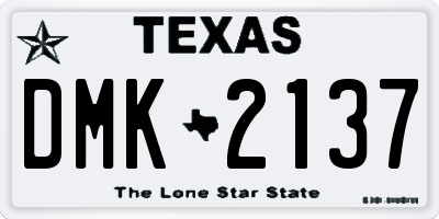 TX license plate DMK2137
