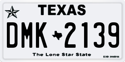 TX license plate DMK2139