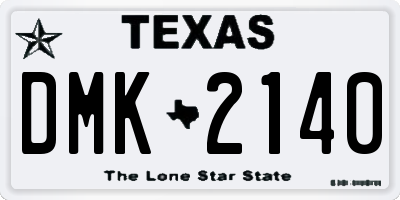 TX license plate DMK2140