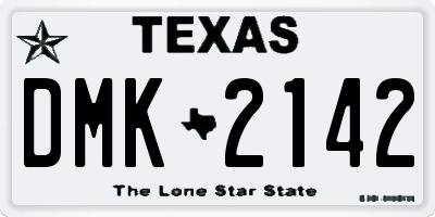 TX license plate DMK2142
