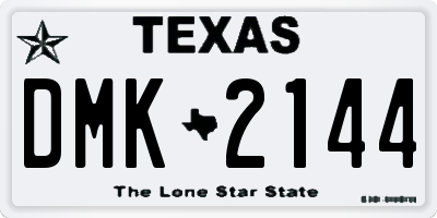 TX license plate DMK2144