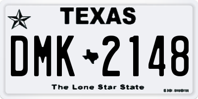 TX license plate DMK2148