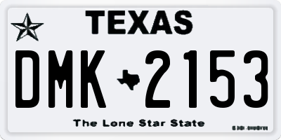TX license plate DMK2153