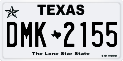 TX license plate DMK2155