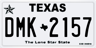 TX license plate DMK2157
