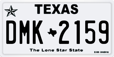 TX license plate DMK2159