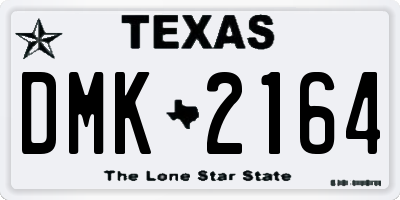 TX license plate DMK2164