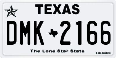 TX license plate DMK2166