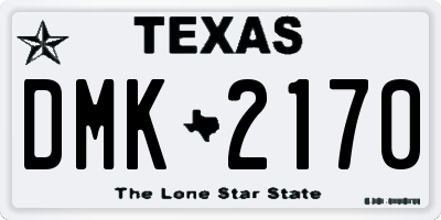TX license plate DMK2170