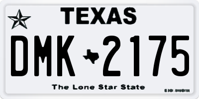 TX license plate DMK2175