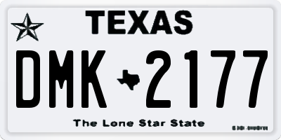 TX license plate DMK2177