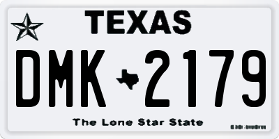 TX license plate DMK2179