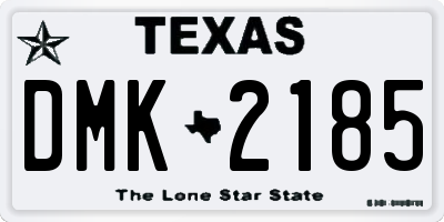 TX license plate DMK2185