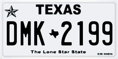 TX license plate DMK2199