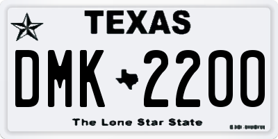 TX license plate DMK2200