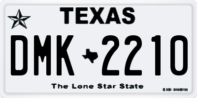 TX license plate DMK2210