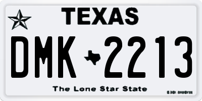 TX license plate DMK2213