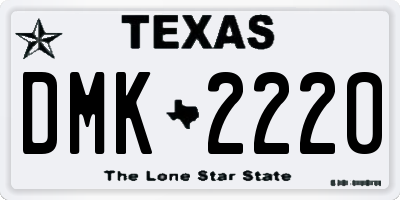 TX license plate DMK2220