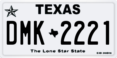 TX license plate DMK2221