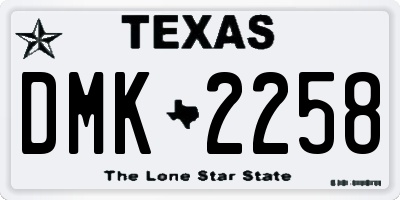 TX license plate DMK2258