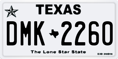 TX license plate DMK2260