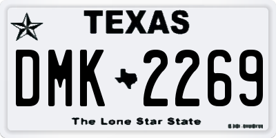 TX license plate DMK2269