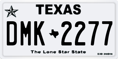 TX license plate DMK2277