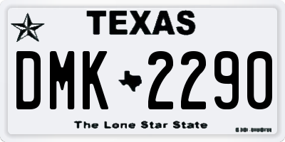 TX license plate DMK2290