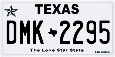 TX license plate DMK2295